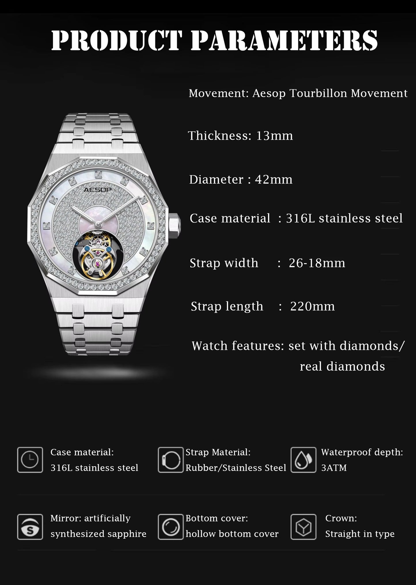 AESOP Flying Tourbillon Mechanical -AESOP012