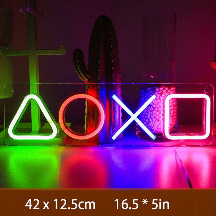 لافتة إضاءة نيون للتحكم في لعبة PS5 من Icon Gaming