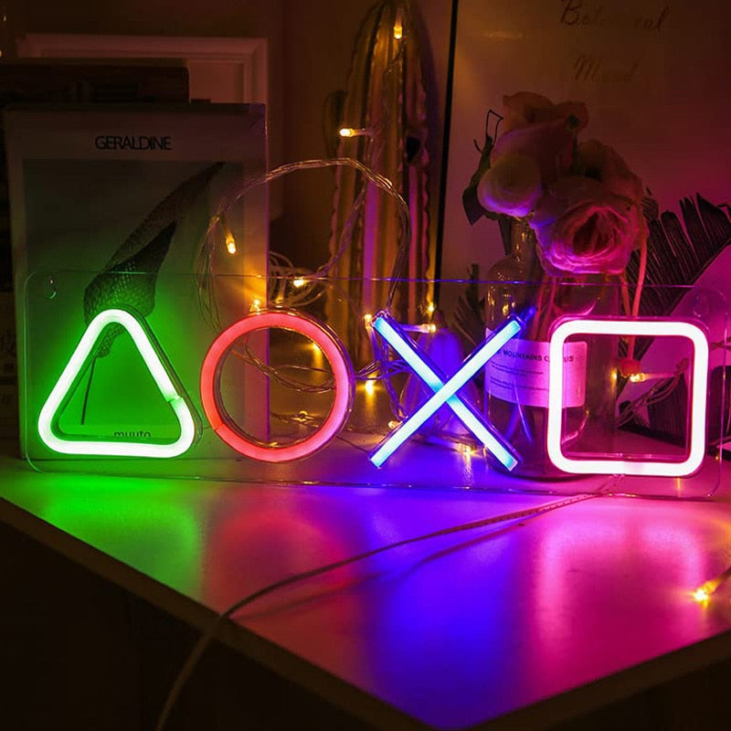 لافتة إضاءة نيون للتحكم في لعبة PS5 من Icon Gaming
