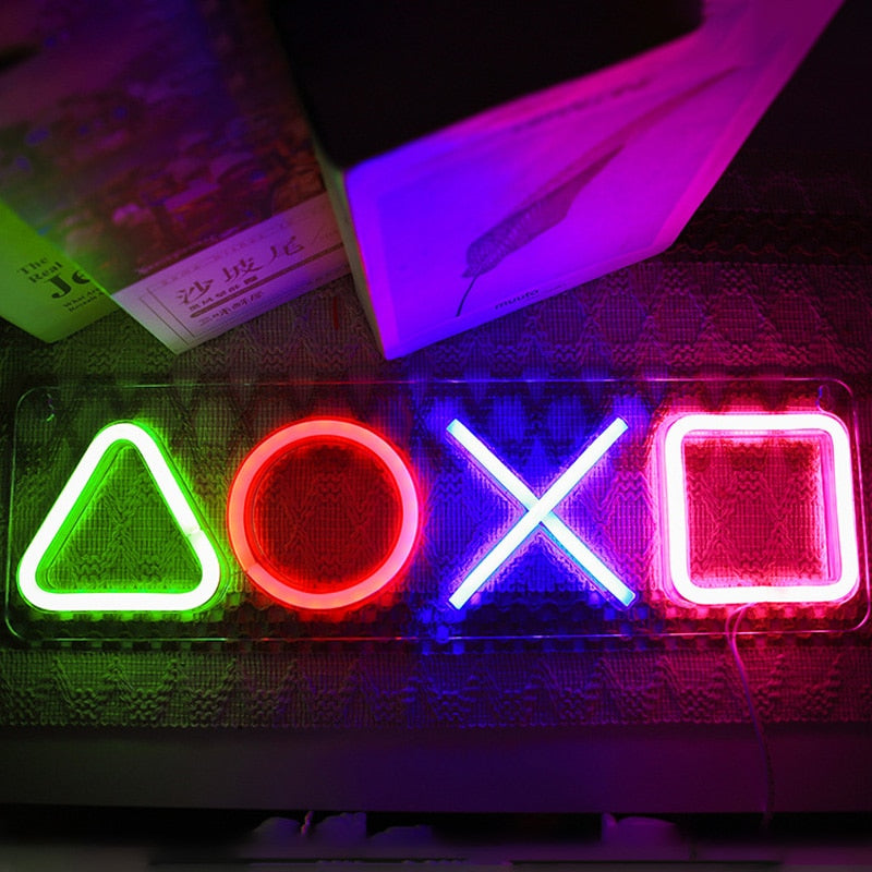لافتة إضاءة نيون للتحكم في لعبة PS5 من Icon Gaming