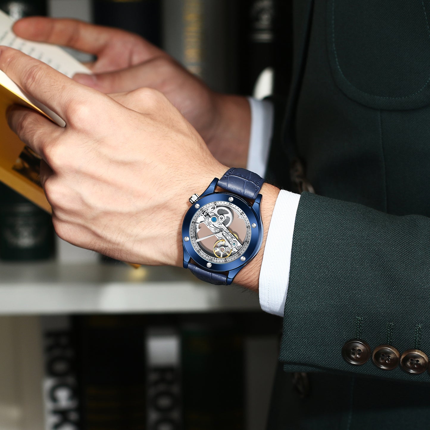 Tevise005 Transparent Hollow Mechanical Watches