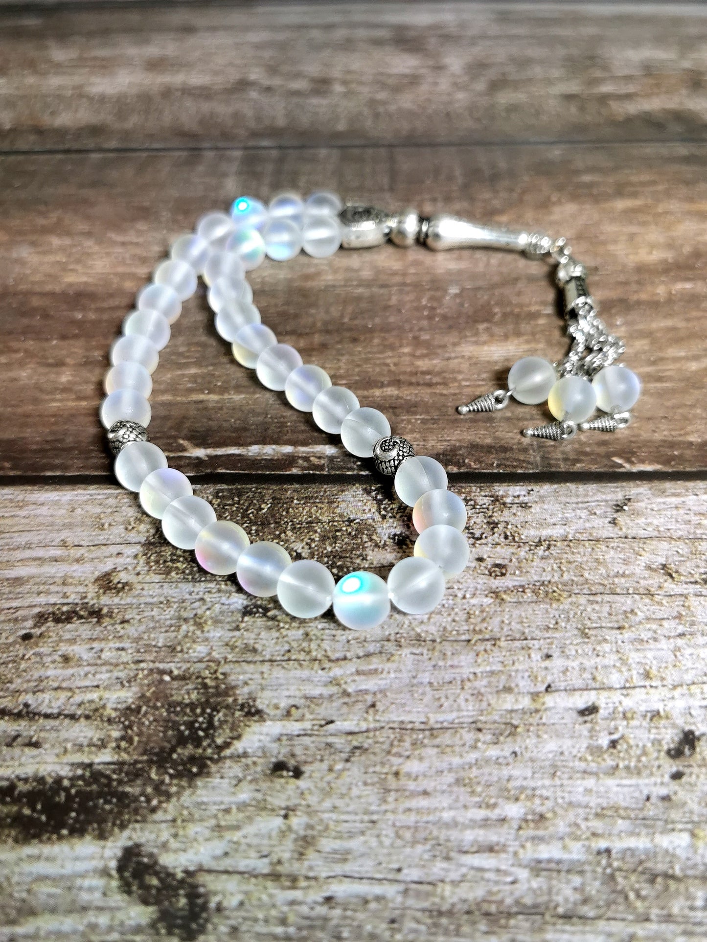 100% Natural Moonstone Rosary - Masbaha.28
