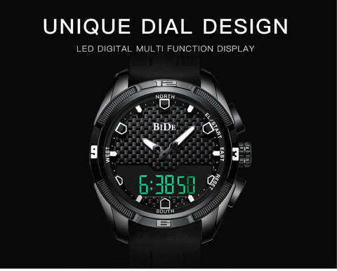 Bide.02 LED Dual Display Shock Rubber watch