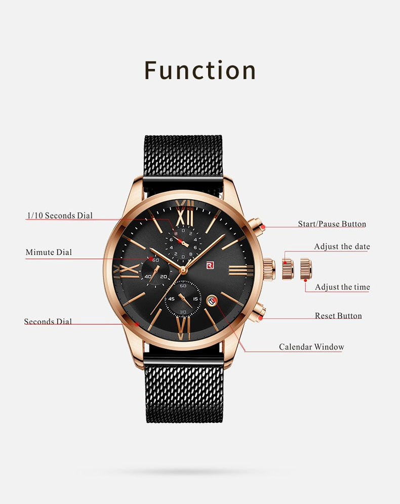 Rward.06 Quartz Watch Men Fashion