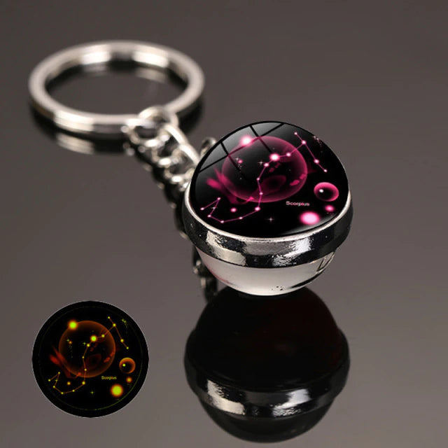 The zodiac signs Luminous  Key Chain  علاقة مفاتيح مضيئة بعلامات أبراج الفلك