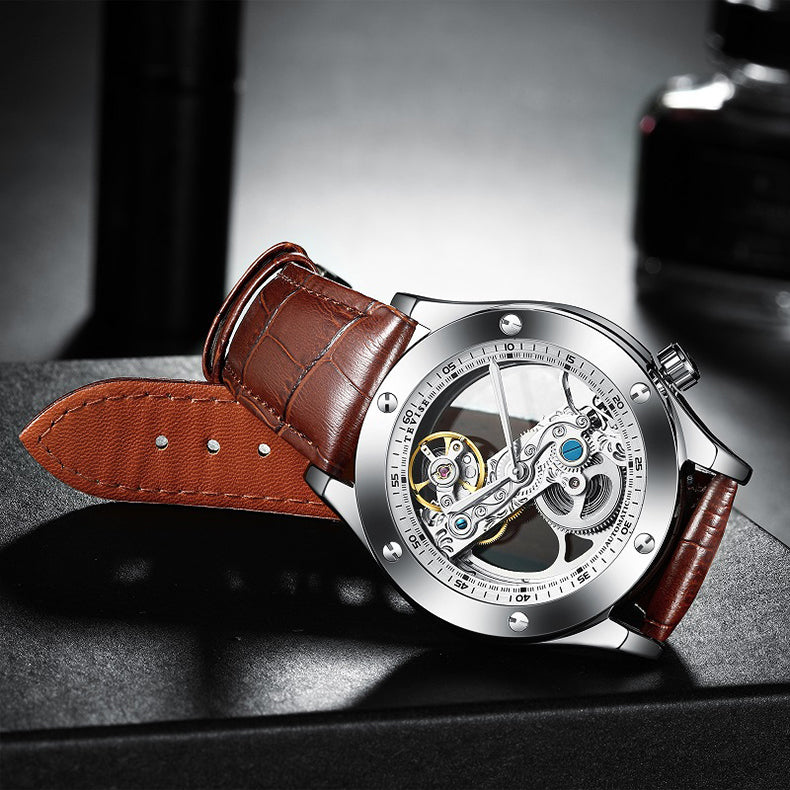 Tevise005 Transparent Hollow Mechanical Watches