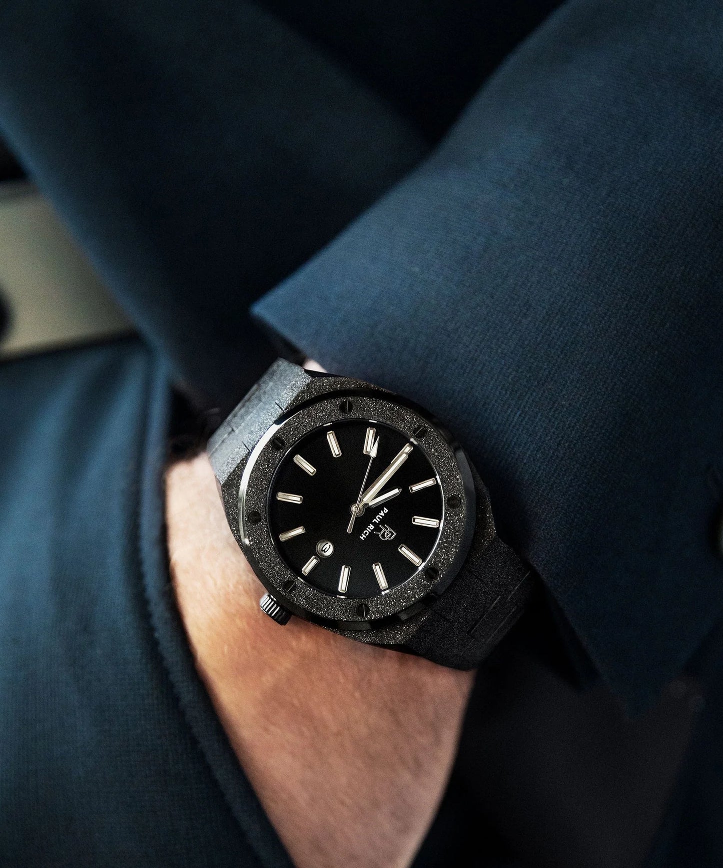 PAUL RICH Frosted Baron's BLACK Men's Watch