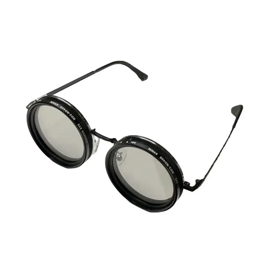 Round Polarized Sunglasses Men Brand Designer 1-9 Gears Adjustable ND Filter Glasses Women round Sun Glasses Black Lens Eyewear