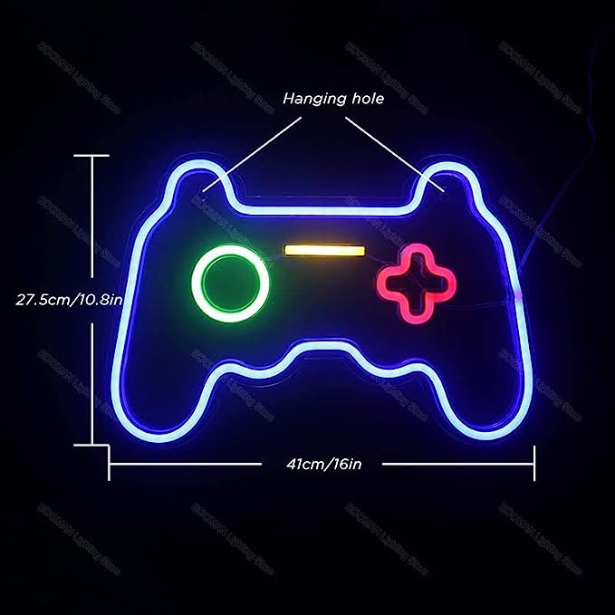 LED Gamepad Shaped Lights Wall Decor