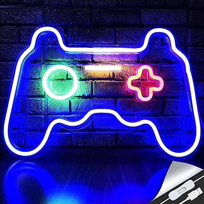 LED Gamepad Shaped Lights Wall Decor