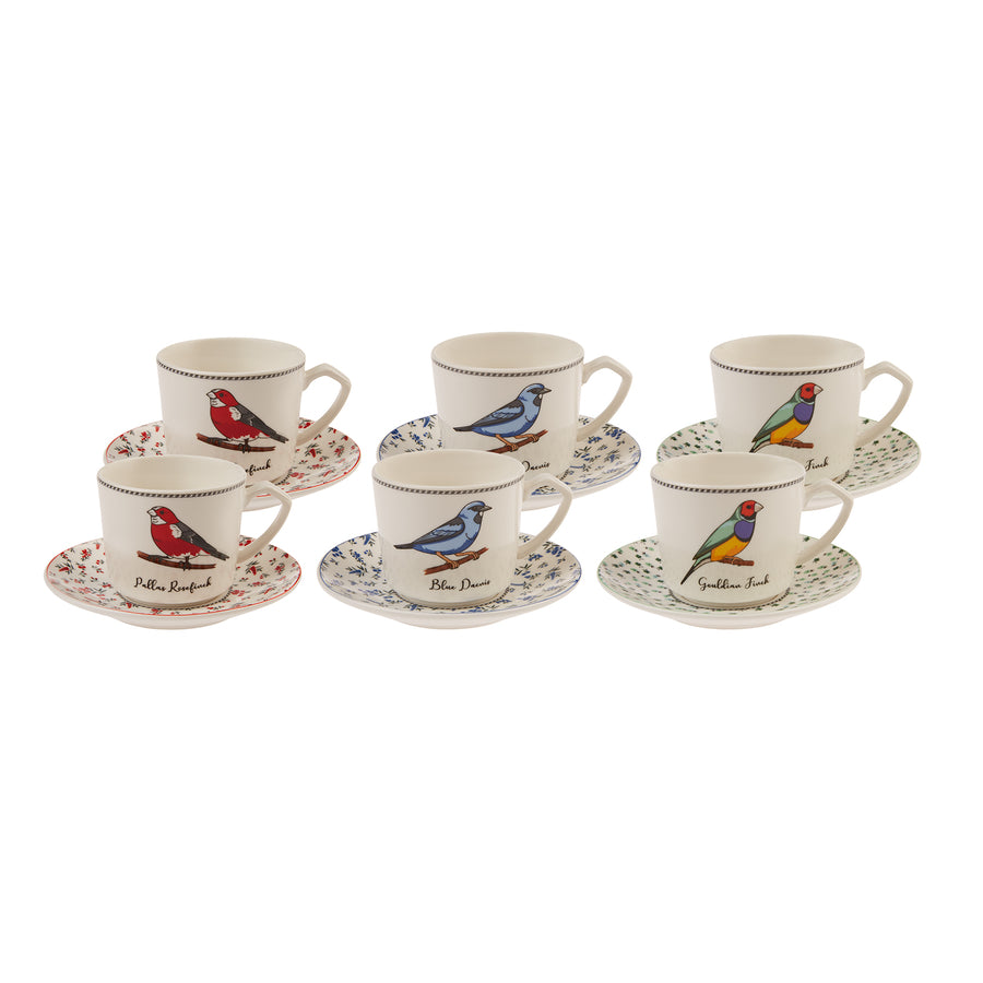 Karaca Vogel Set of 6 Coffee Cups