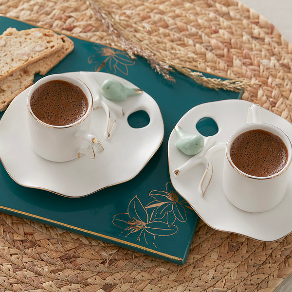 Karaca Lucca Birds Set of 4 Coffee Cups