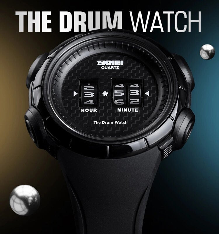 The Drum Unique Watch ساعة الدروم الفريدة Skmei.09 Watch