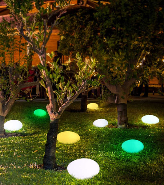 LED Outdoor Pebble Shape Garden Decor Light