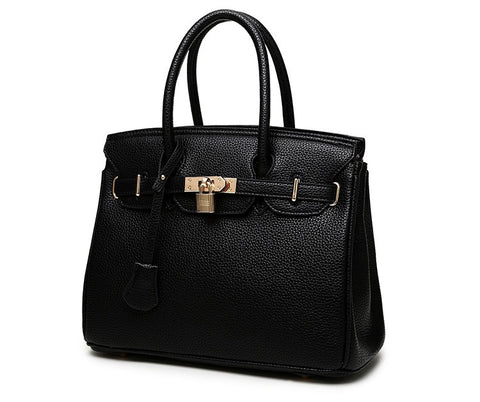 Women Leather Lock handbag