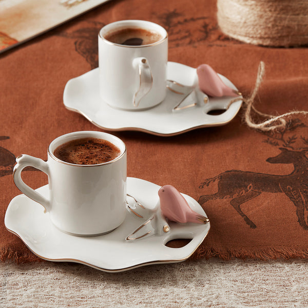 Karaca Lucca Birds Set of 4 Coffee Cups
