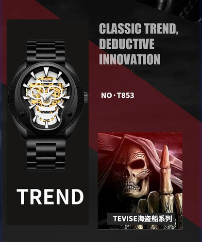 Tevise004 Skull 3D Sculpture Mechanical Watches