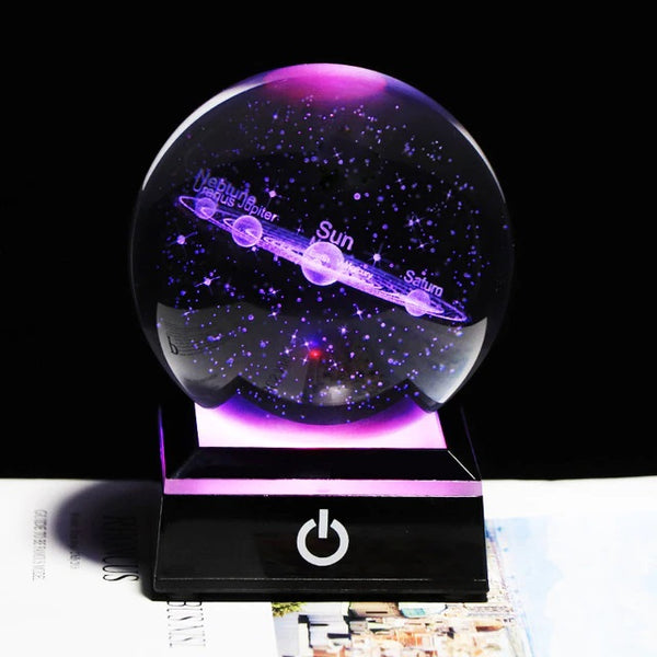 3D Ball Crystal Solar System LED Light