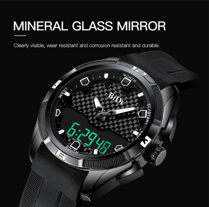 Bide.02 LED Dual Display Shock Rubber watch