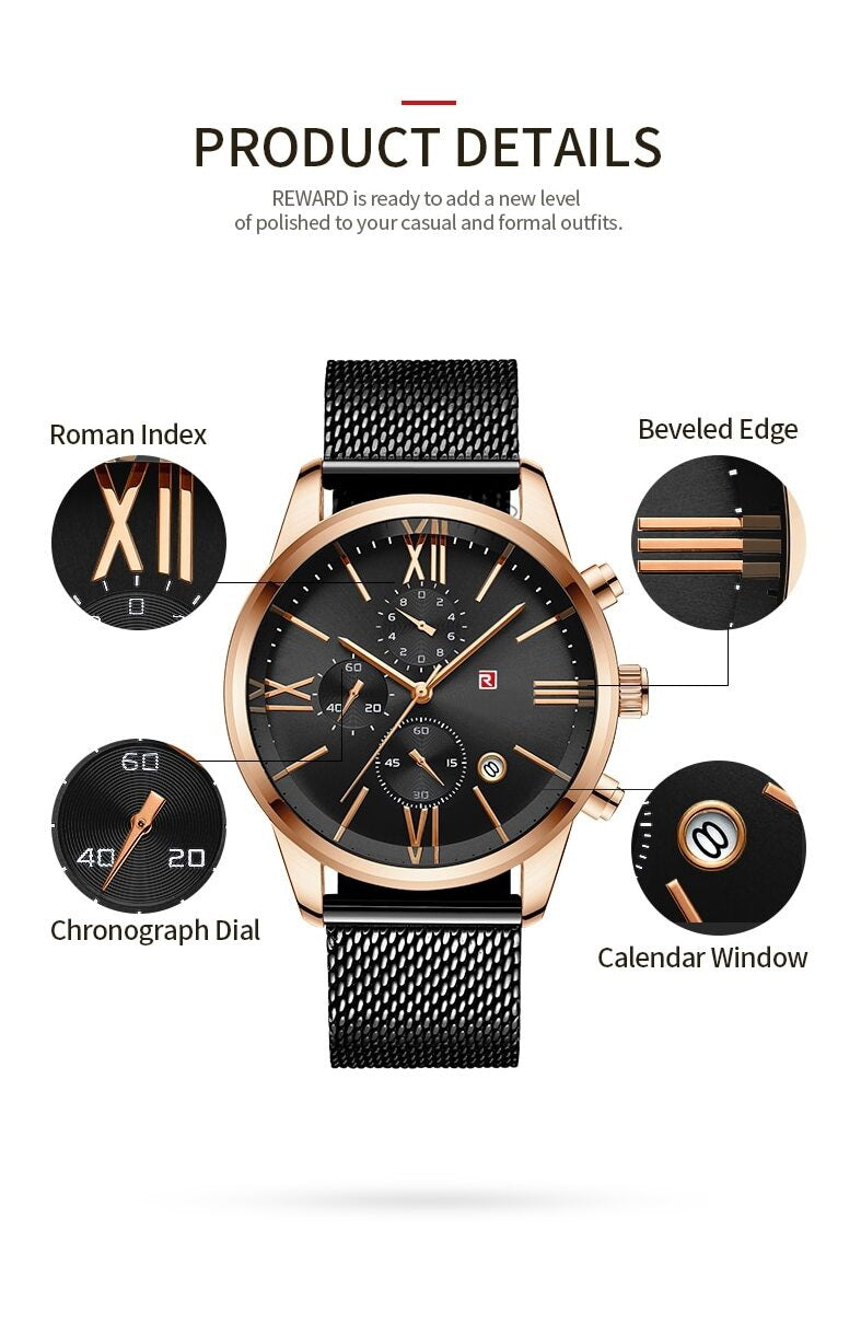 Rward.06 Quartz Watch Men Fashion