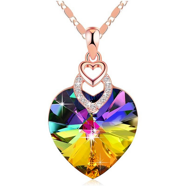 18K plated heart Necklace Set of 3 Model 2