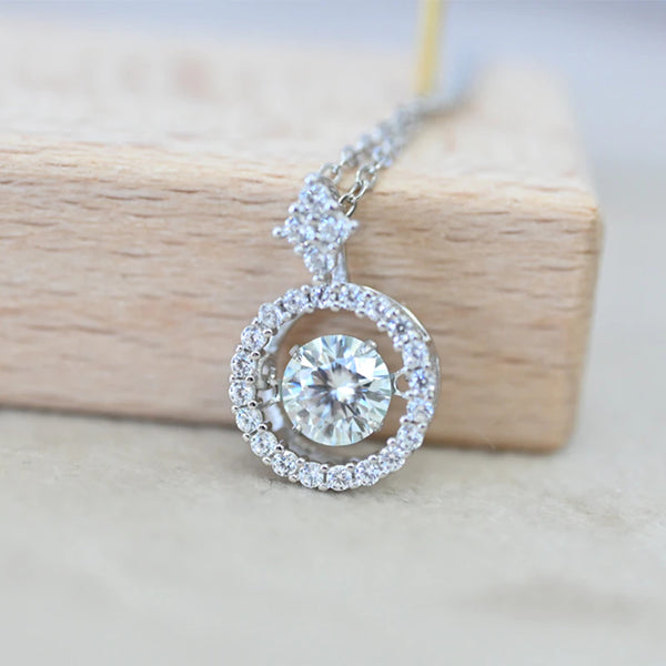 Moissanite Special Simulated Diamond Necklace S925 M6 سلسلة الماس  من فضة ستيرلنج ٩٢٥