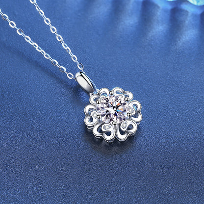 Moissanite Special Simulated Diamond Necklace S925 M6 سلسلة الماس  من فضة ستيرلنج ٩٢٥