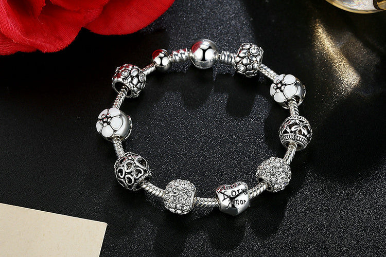 Silver Charm Bracelet & Bangle