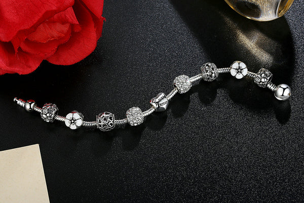 Silver Charm Bracelet & Bangle