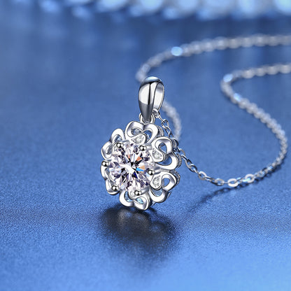 Moissanite Special Simulated Diamond Necklace S925 M6 سلسلة الماس  من فضة ستيرلنج ٩٢٥