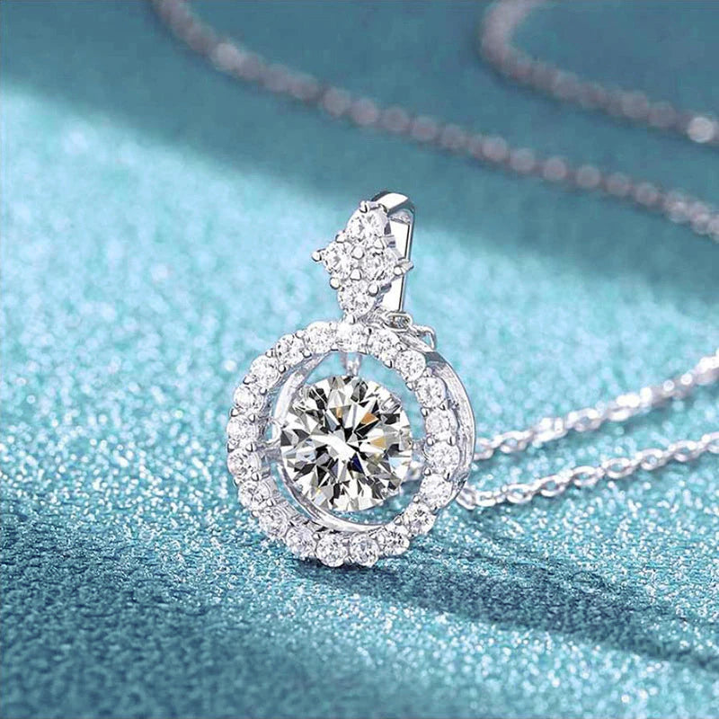 Moissanite Special Simulated Diamond Necklace S925 M6 سلسلة الماس  من فضة ستيرلنج ٩٢٥