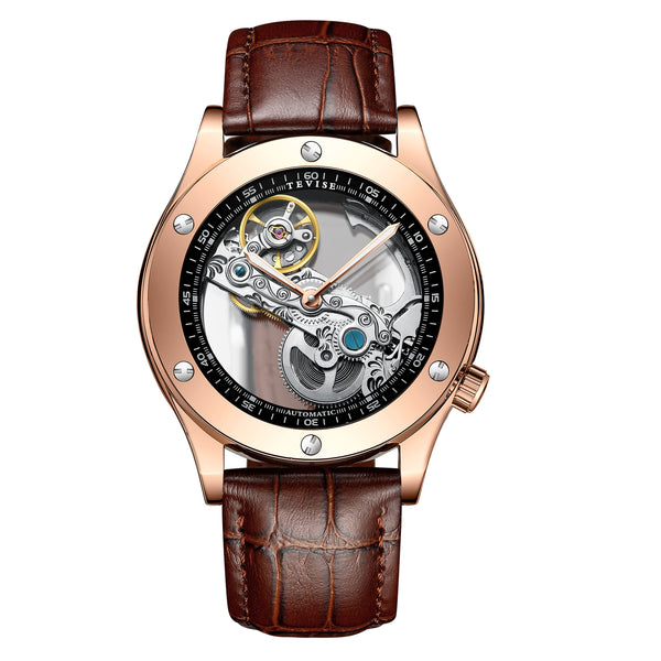 Tevise005 Transparent Hollow Mechanical Watches