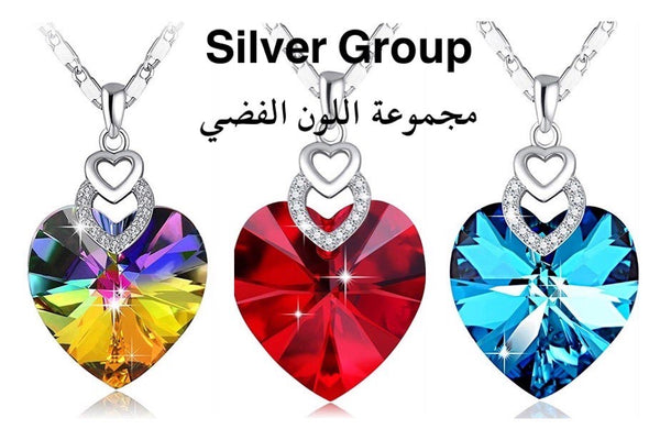18K plated heart Necklace Set of 3 Model 2