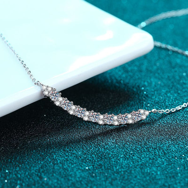 Moissanite Necklace Pendant for Women (Moissanite.01) سلسلة الماس  من فضة ستيرلنج ٩٢٥