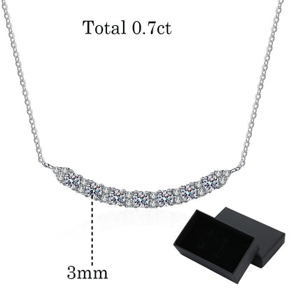 Moissanite Necklace Pendant for Women (Moissanite.01) سلسلة الماس  من فضة ستيرلنج ٩٢٥