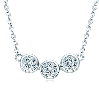 Moissanite Necklace Pendant for Women (Moissanite.01) سلسلة الماس  من فضة ستيرلنج ٩٢٥