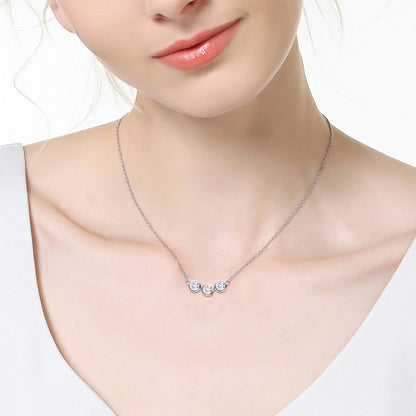 Moissanite Necklace Pendant for Women (Moissanite.01) سلسلة الماس  من فضة ستيرلنج ٩٢٥