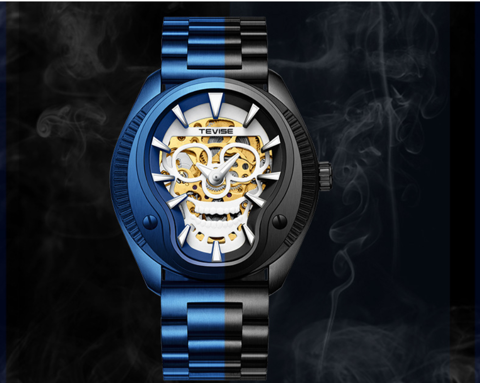 Tevise004 Skull 3D Sculpture Mechanical Watches