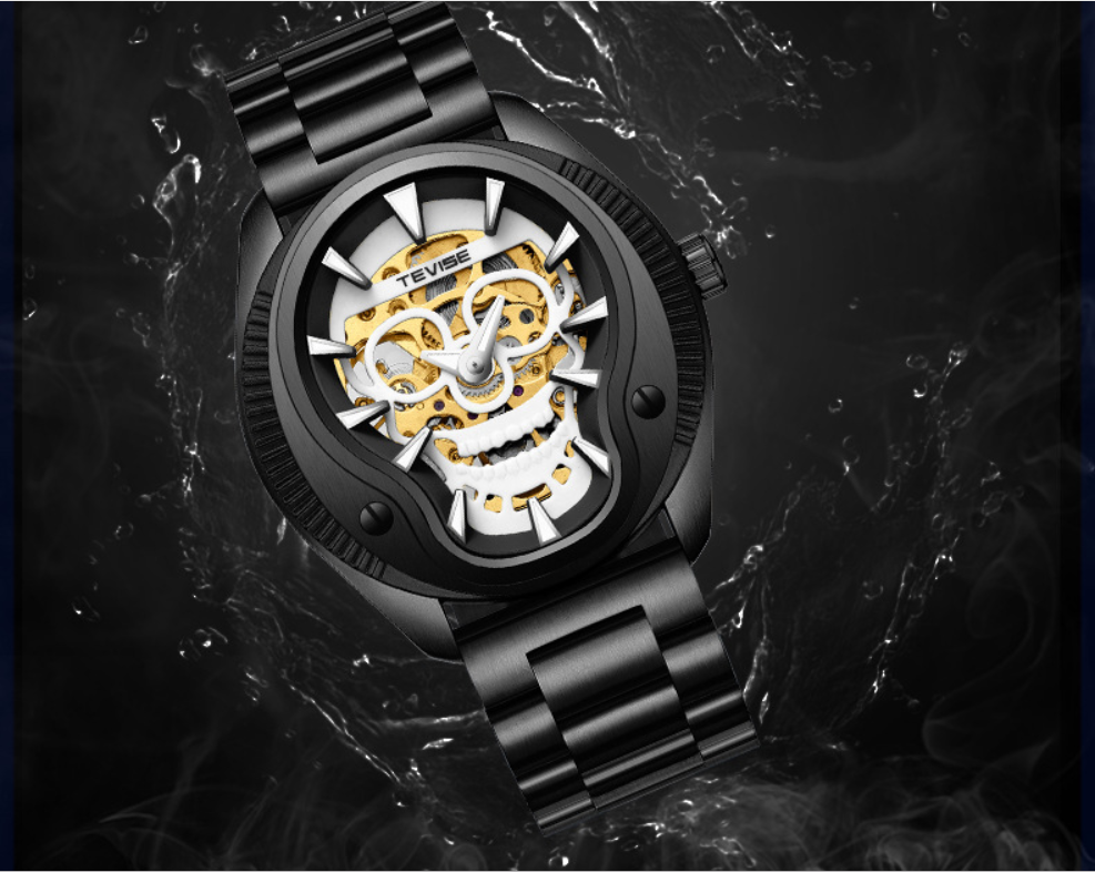 Tevise004 Skull 3D Sculpture Mechanical Watches