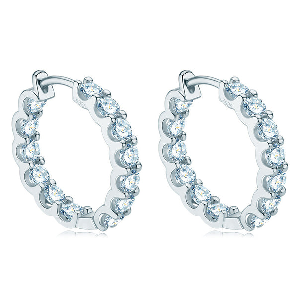 Moissanite Simulated Diamond Earrings S925