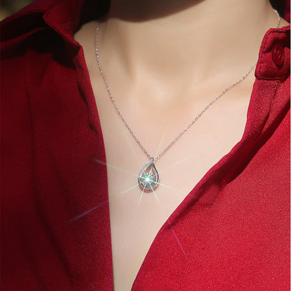 Moissanite Special Simulated Diamond Necklace S925 M6 سلسلة الماس  من فضة ستيرلنج ٩٢٥