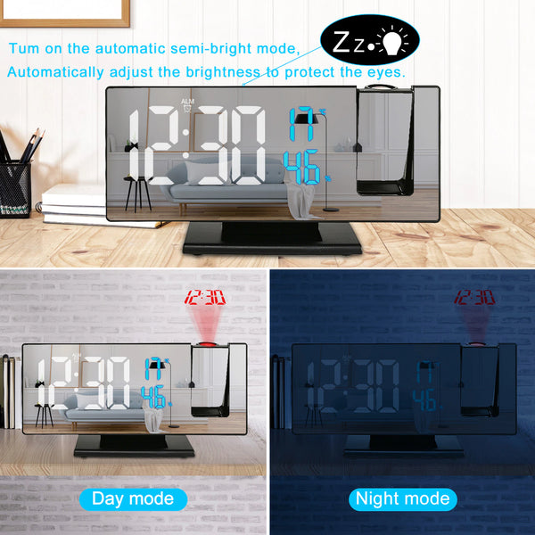 LED 3D Mirror Clock Display