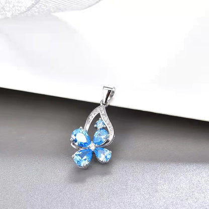 Flower Swarovski Necklace Set of2 Pieces