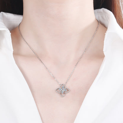 Moissanite Pendant Simulated Diamond Necklace S925 M4 moissanite سلسلة الماس  من فضة ستيرلنج ٩٢٥، الالماس ١ قراط