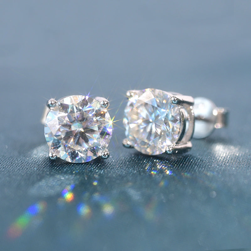 Moissanite Simulated Diamond Earrings S925