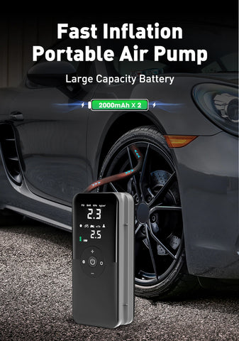 Digital Air Pump Tire Inflatorجهاز نفخ الاطارات الاتوماتيكي