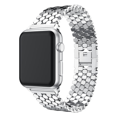 Fish-scale Pattern Stainless Steel Bracelet for Apple Watch (Apple Bracelet.01) سوار ساعة آبل