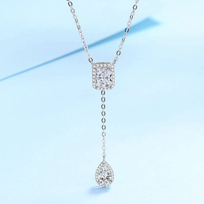قلادة مويسانيتي قلادة للنساء (Moissanite.01) سلسلة الماس من فضة ستيرلنج ٩٢٥
