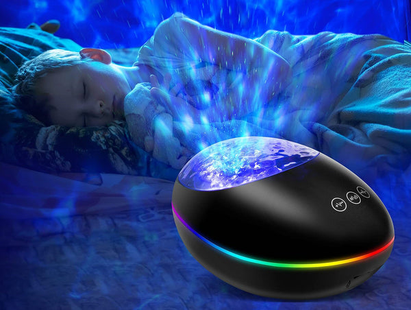 2in1 Galaxy Projector Speaker Ocean Wave Night Light with White Noise