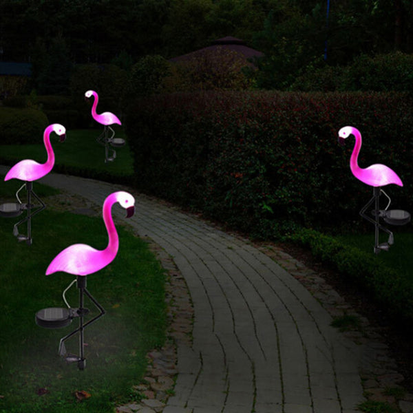Waterproof Flamingo Solar Lamp